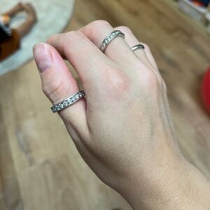 SOLD. 10k solid white gold 1 carat natural diamond ring size 8